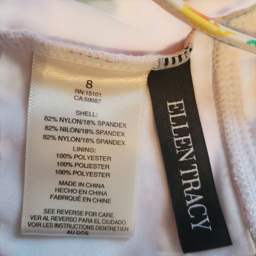 EUC Ellen Tracy High Neck Keyhole Floral Tankini Top, Size 8 - Picture 6 of 6